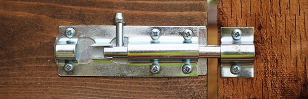 4/'/' Black//Silver Tower Bolt Door Shed Gate Lock Powder Coated Finish With Screws