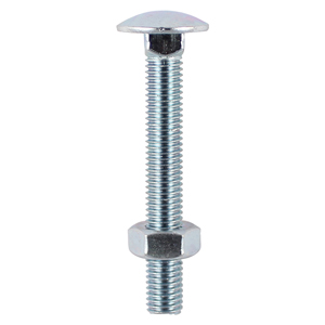 Carriage Bolt & Nut - Zinc