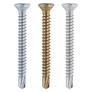 Countersunk Head, Self-Tapping Thread, Self-Drilling Point (3.9 Gauge)