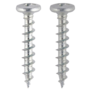 Shallow Pan Countersunk Head, Single Thread, Gimlet Tip