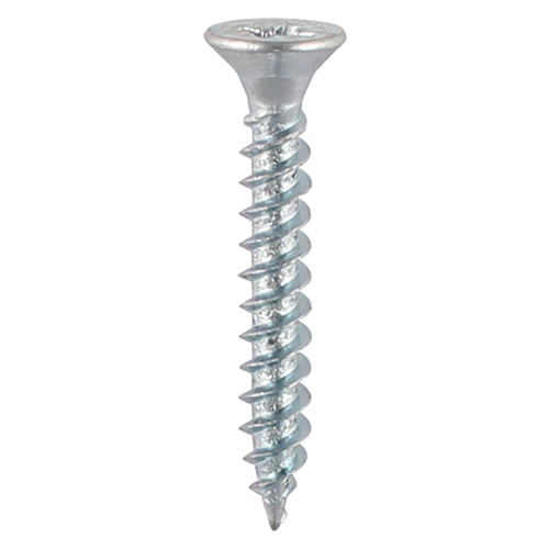 Twin-Thread Woodscrews - PZ - Double Countersunk - Zinc