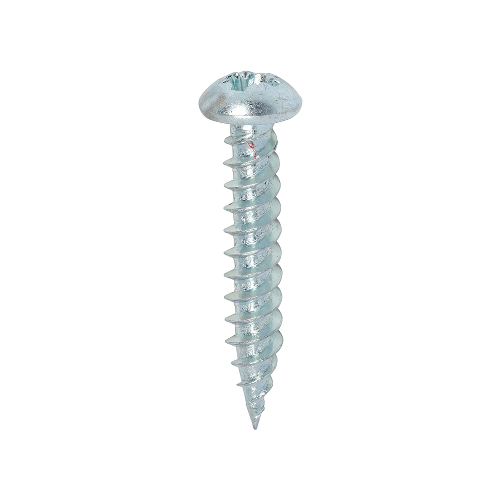 Twin-Threaded Woodscrews - PZ - Round - Zinc