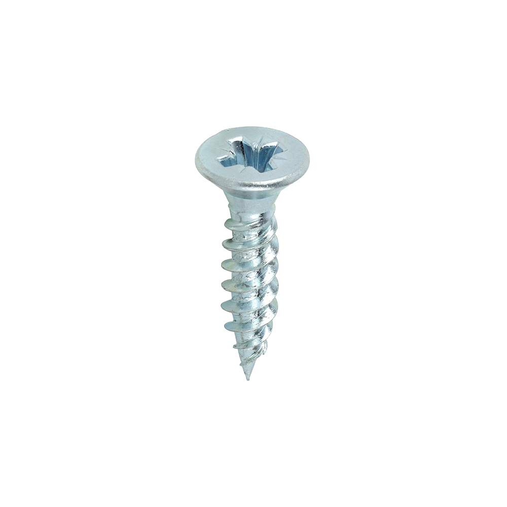 Twin-Threaded Woodscrews - PZ - Double Countersunk - Zinc