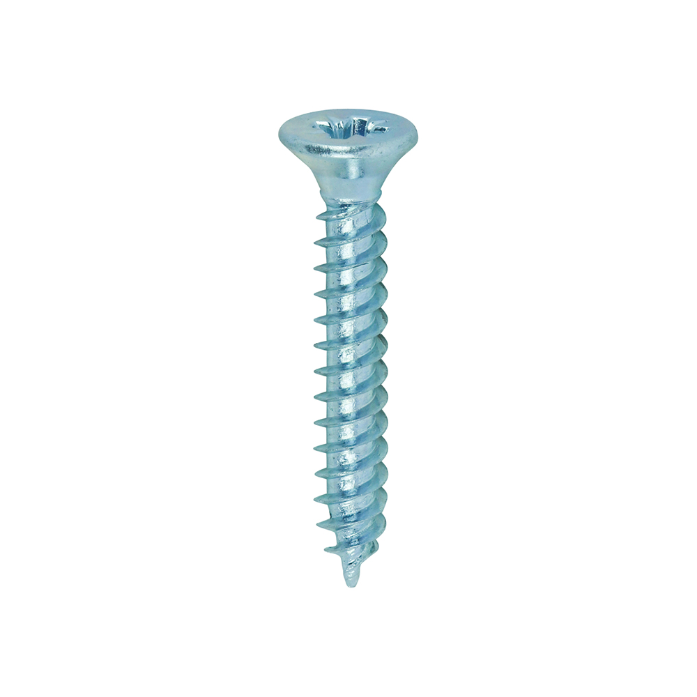 Twin-Threaded Woodscrews - PZ - Double Countersunk - Zinc