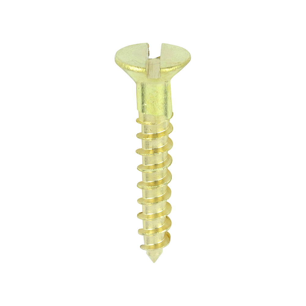 Timco Solid Brass Timber Screws Slot Countersunk