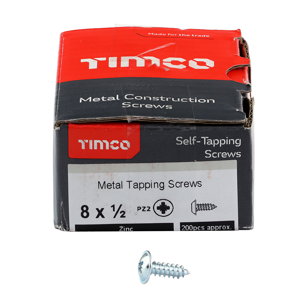 Timco Metal Tapping Screws Pz Flange Self Tapping Zinc 