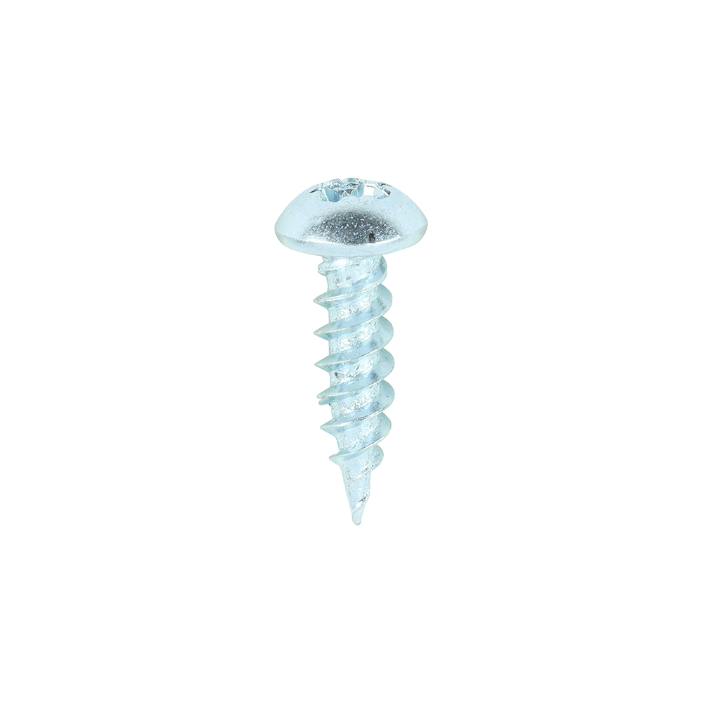 Twin-Threaded Woodscrews - PZ - Round - Zinc