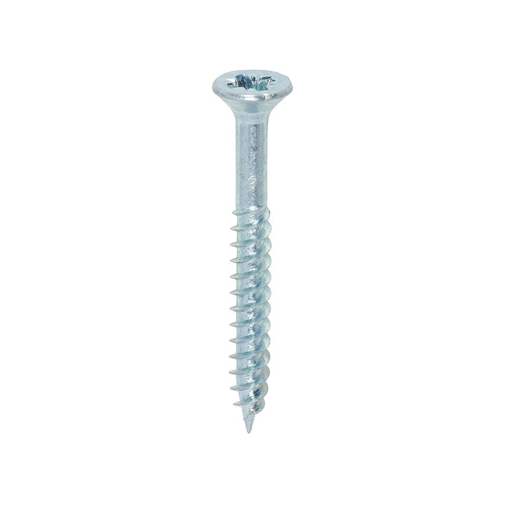 Twin-Threaded Woodscrews - PZ - Double Countersunk - Zinc