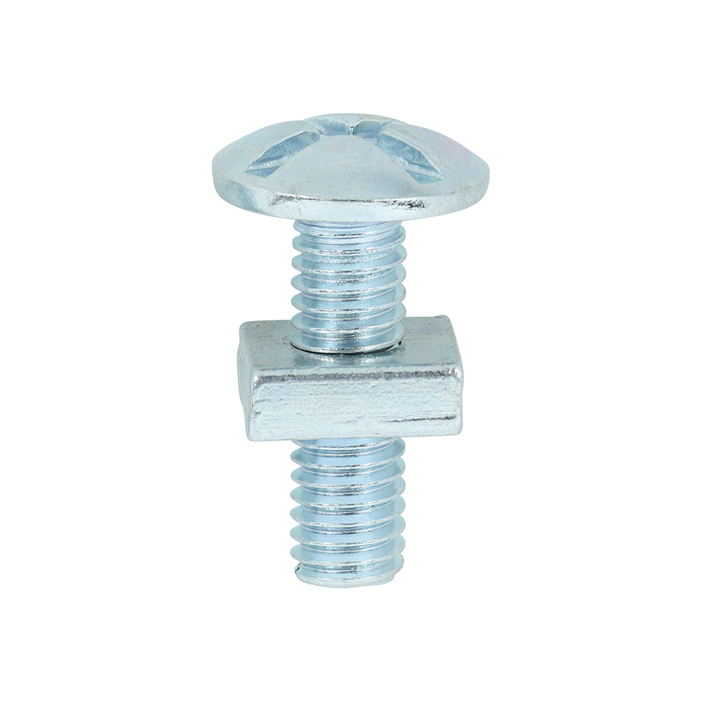 Roofing Bolts with Square Nuts - Zinc