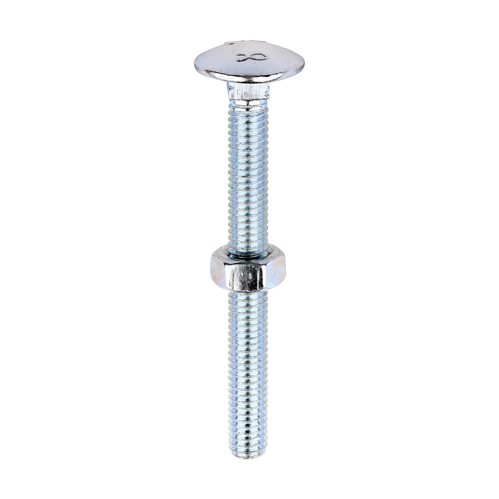 Carriage Bolts & Hex Nuts - Zinc