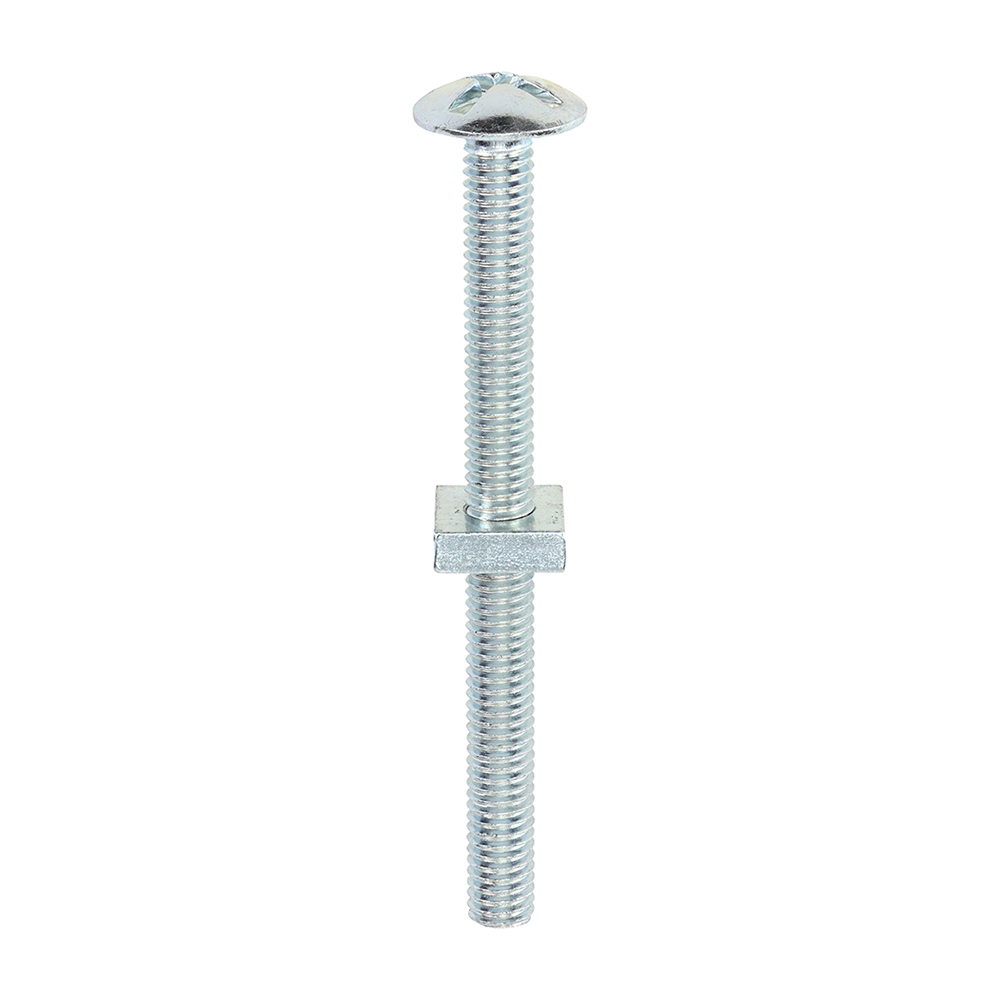 Roofing Bolts with Square Nuts - Zinc