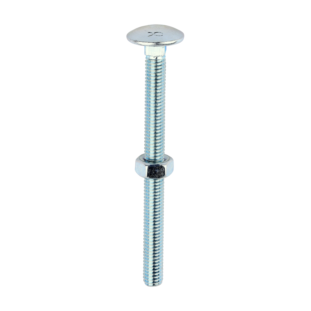 Carriage Bolts & Hex Nuts - Zinc