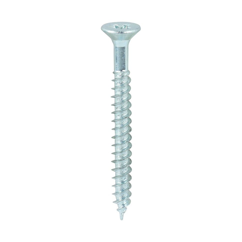 Twin-Threaded Woodscrews - PZ - Double Countersunk - Zinc