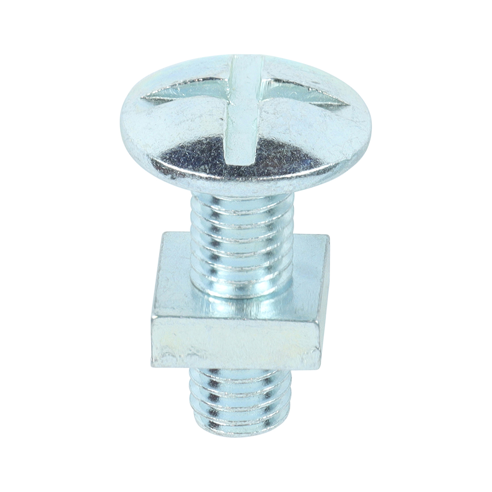 Roofing Bolts with Square Nuts - Zinc