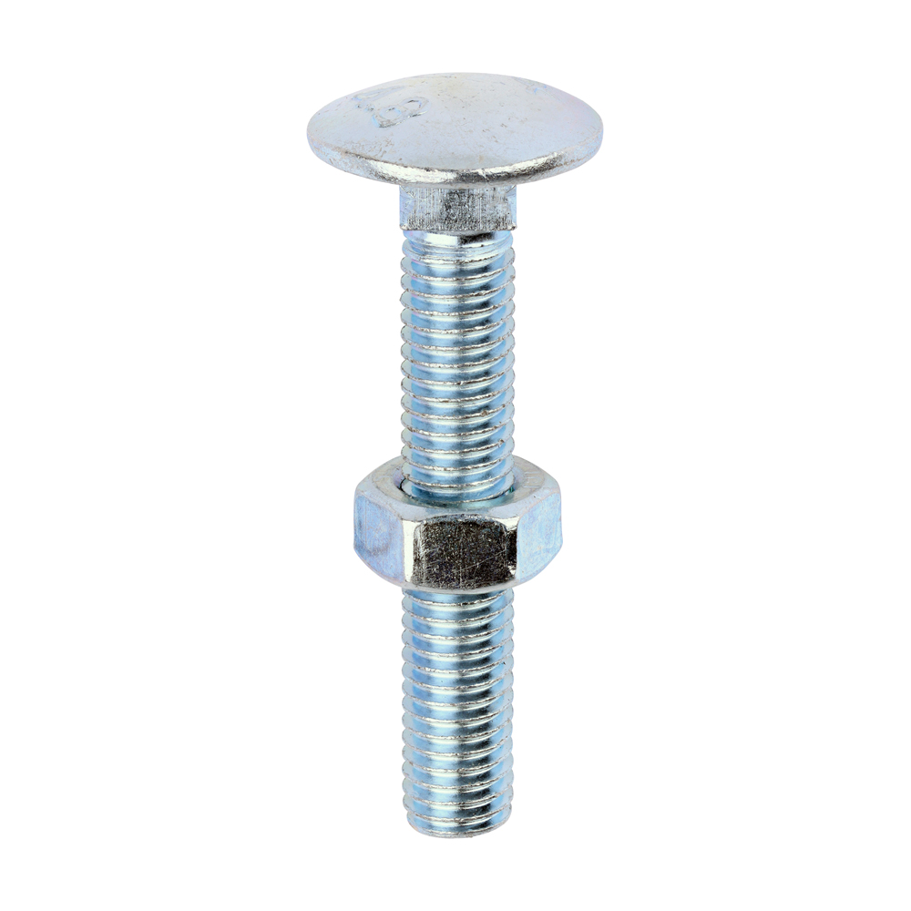 Carriage Bolts & Hex Nuts - Zinc