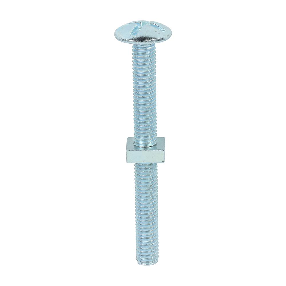 Roofing Bolts with Square Nuts - Zinc