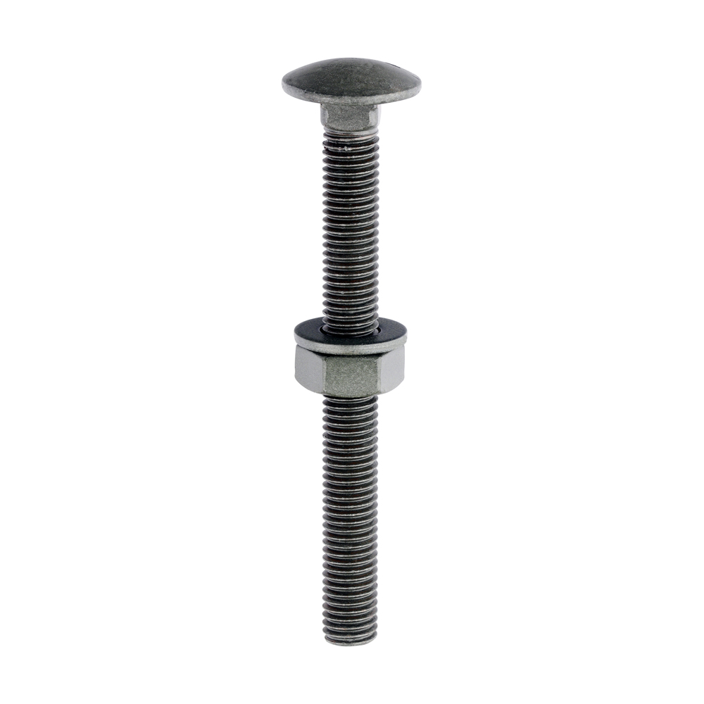 Timco- Carriage Bolt,Nut & Washer-GRN M10 x 100 Bag 10
