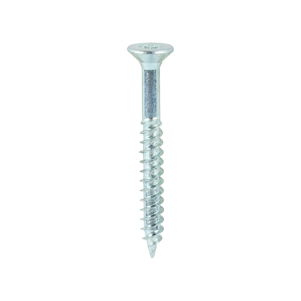 Twin-Threaded Woodscrews - PZ - Double Countersunk - Zinc