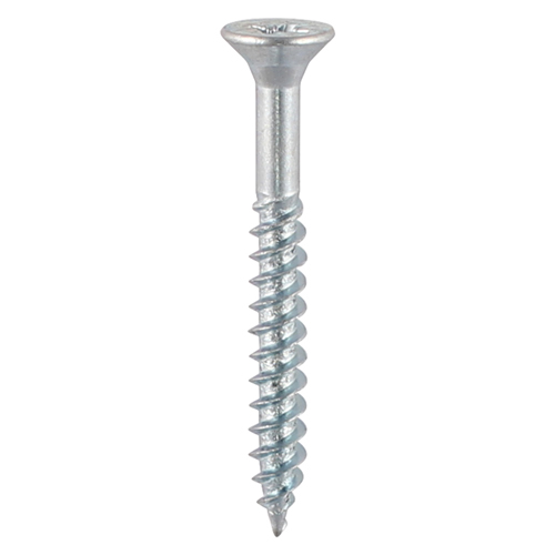 Twin-Threaded Woodscrews - PZ - Double Countersunk - Zinc