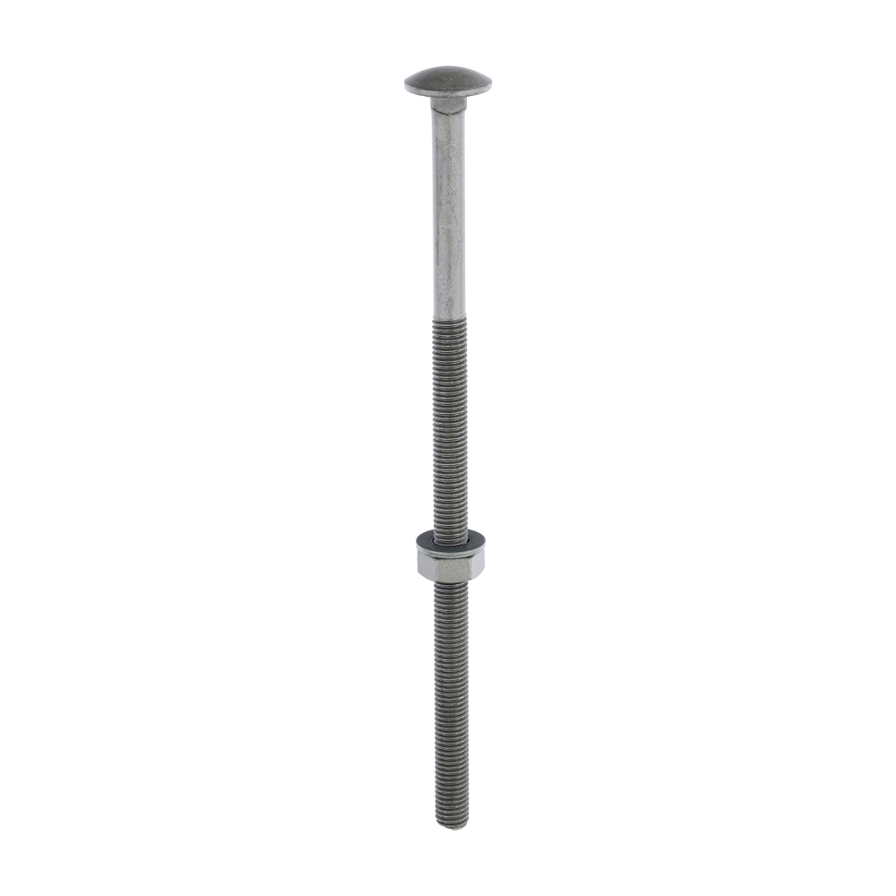 Timco- Carriage Bolt,Nut & Washer-GRN M10 x 220 Bag 10