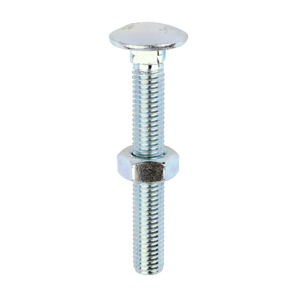 Carriage Bolts & Hex Nuts - Zinc