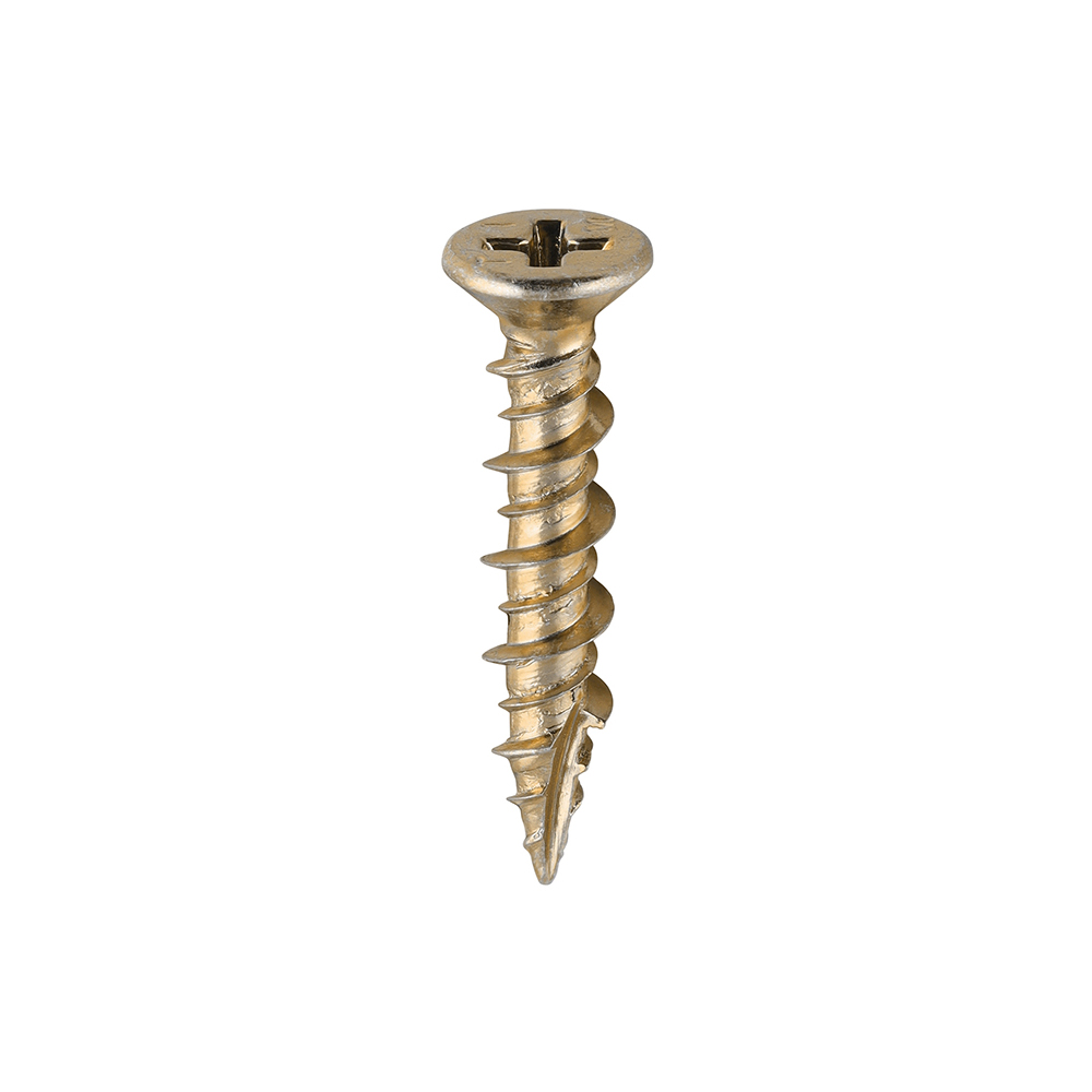 Window Fabrication Screws - Countersunk - PH - High-Low Thread - Slash Point - Yellow