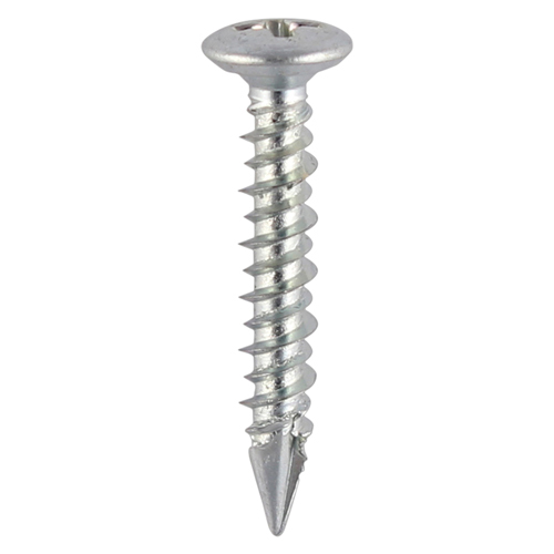 Picture of Window Fabrication Screws - Pan Countersunk - PH - High-Low Thread - Slash Point - Zinc 1
