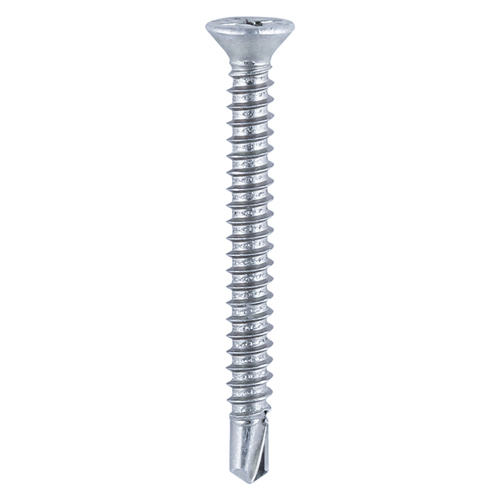 Window Fabrication Screws - Countersunk with Ribs - PH - Self-Tapping - Self-Drilling Point - Zinc