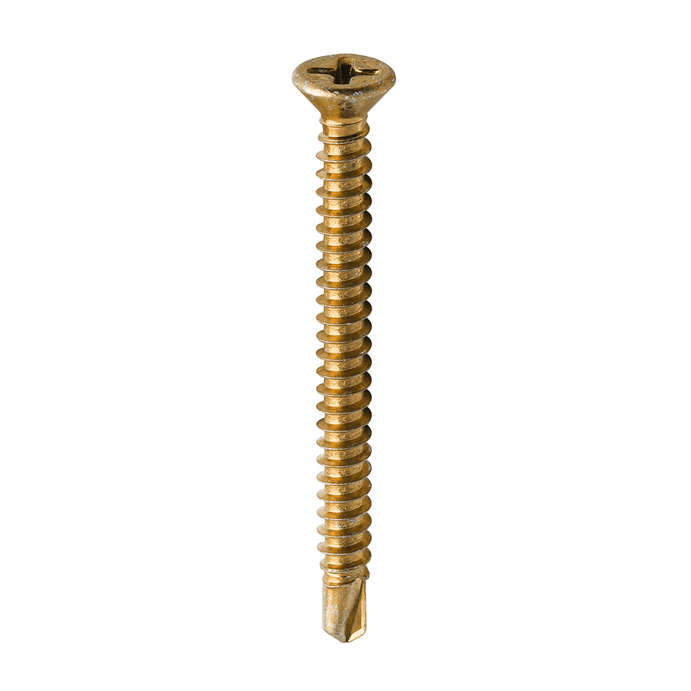 Window Fabrication Screws - Countersunk - PH - Self-Tapping - Self-Drilling Point - Yellow