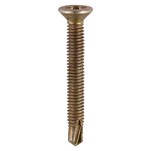 Window Fabrication Screws - Countersunk - PH - Metric Thread - Self-Drilling Point - Yellow