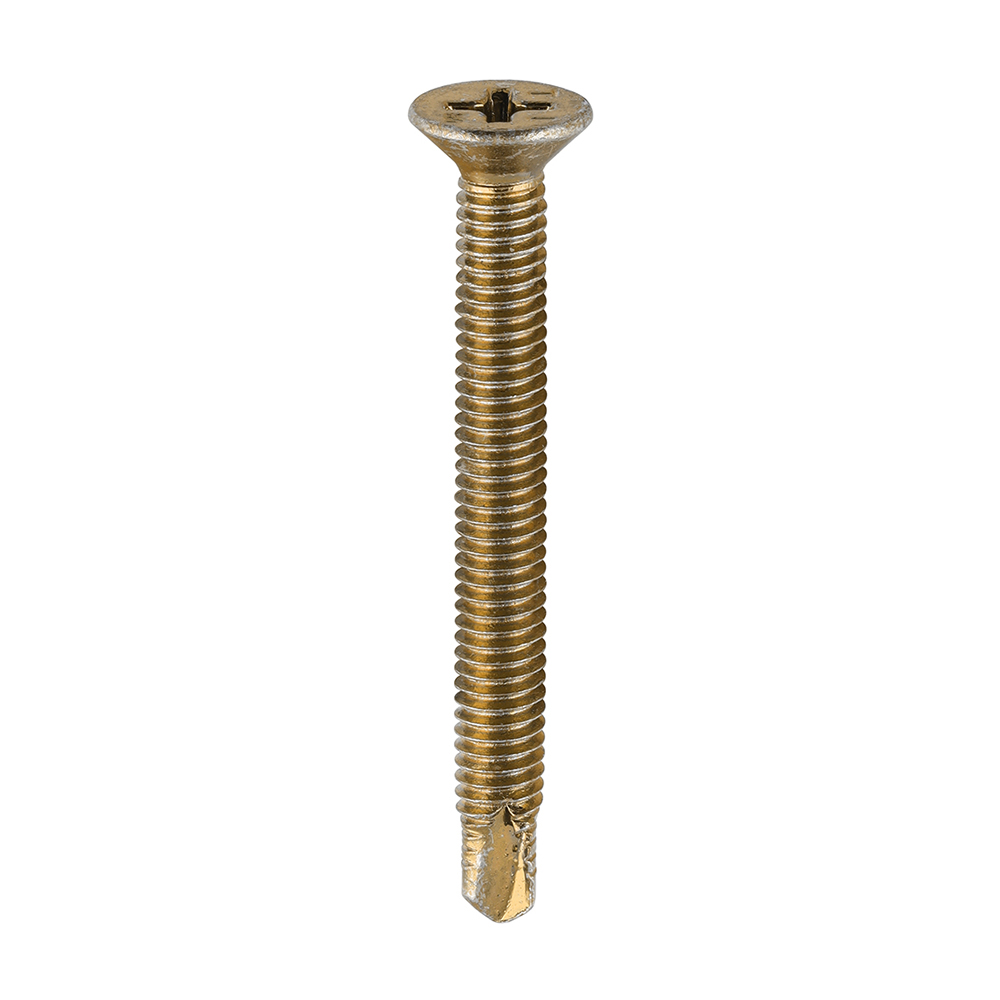 Window Fabrication Screws - Countersunk - PH - Metric Thread - Self-Drilling Point - Yellow