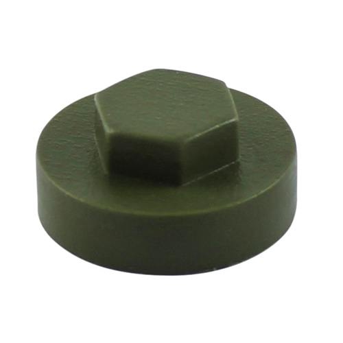 Hex Head Cover Caps - Olive Green