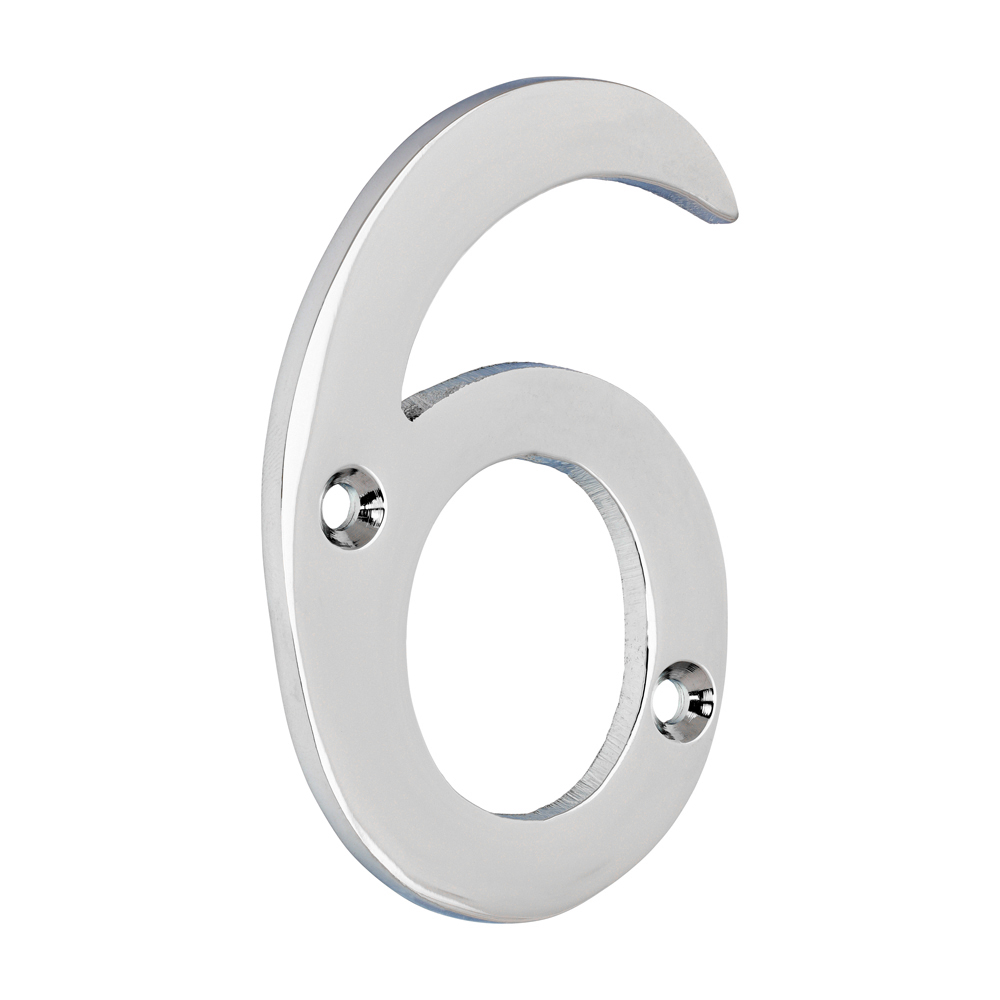 Picture of Door Numeral 6 - Polished Chrome