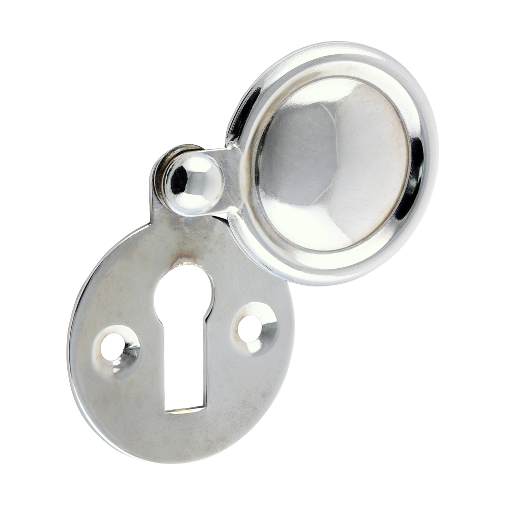 Pair of Traditional Pattern Escutcheon - Polished Chrome