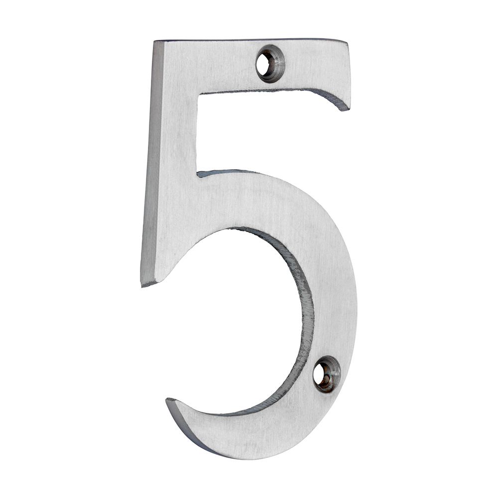 Picture of Door Numeral 5 - Satin Chrome