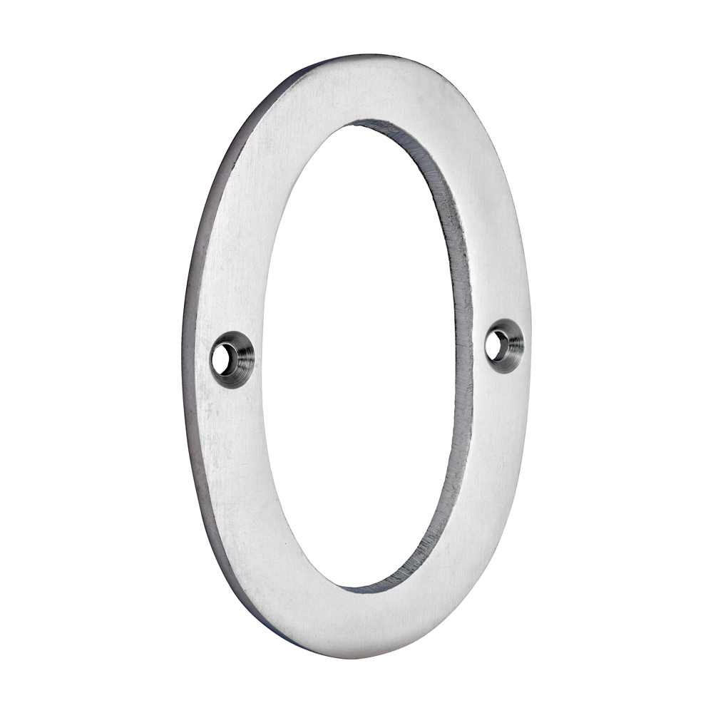 Door Numeral 0 - Satin Chrome