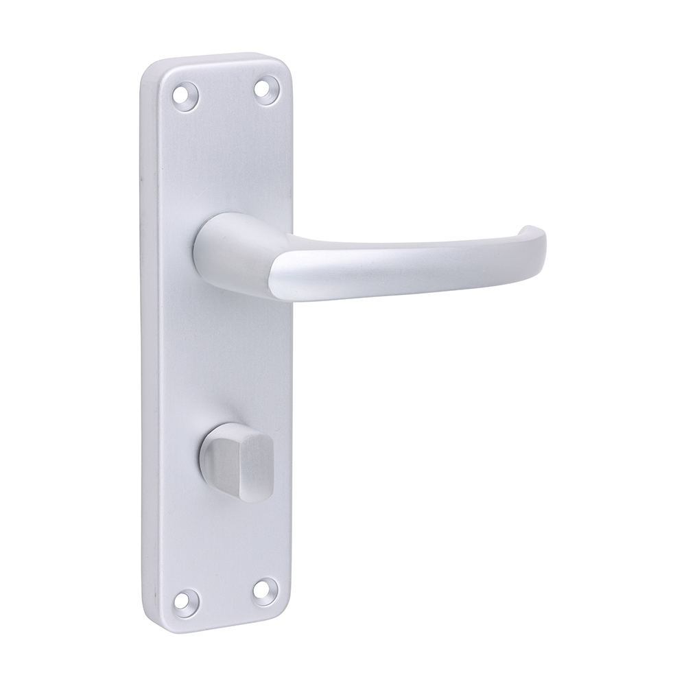 Contractors Lever Bathroom|Privacy Handles - Satin Anodised Aluminium