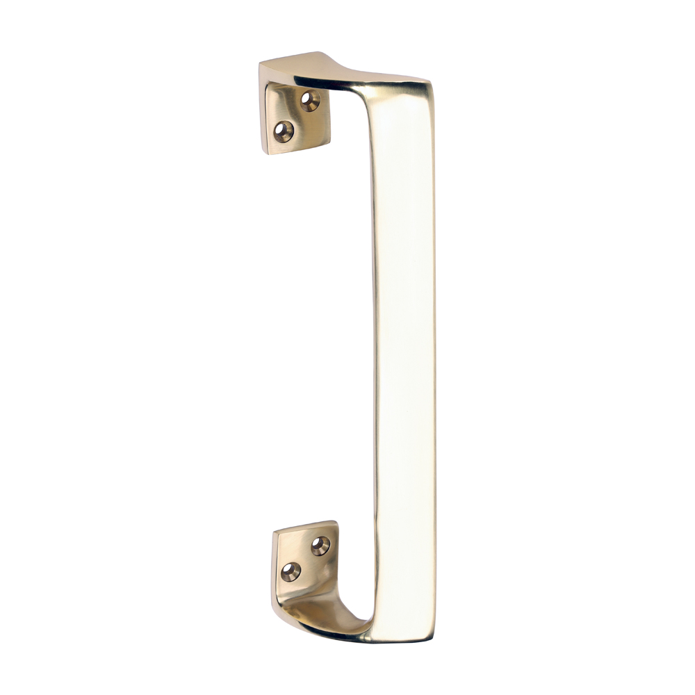 Oval Grip Pull Handle - Polished Brass