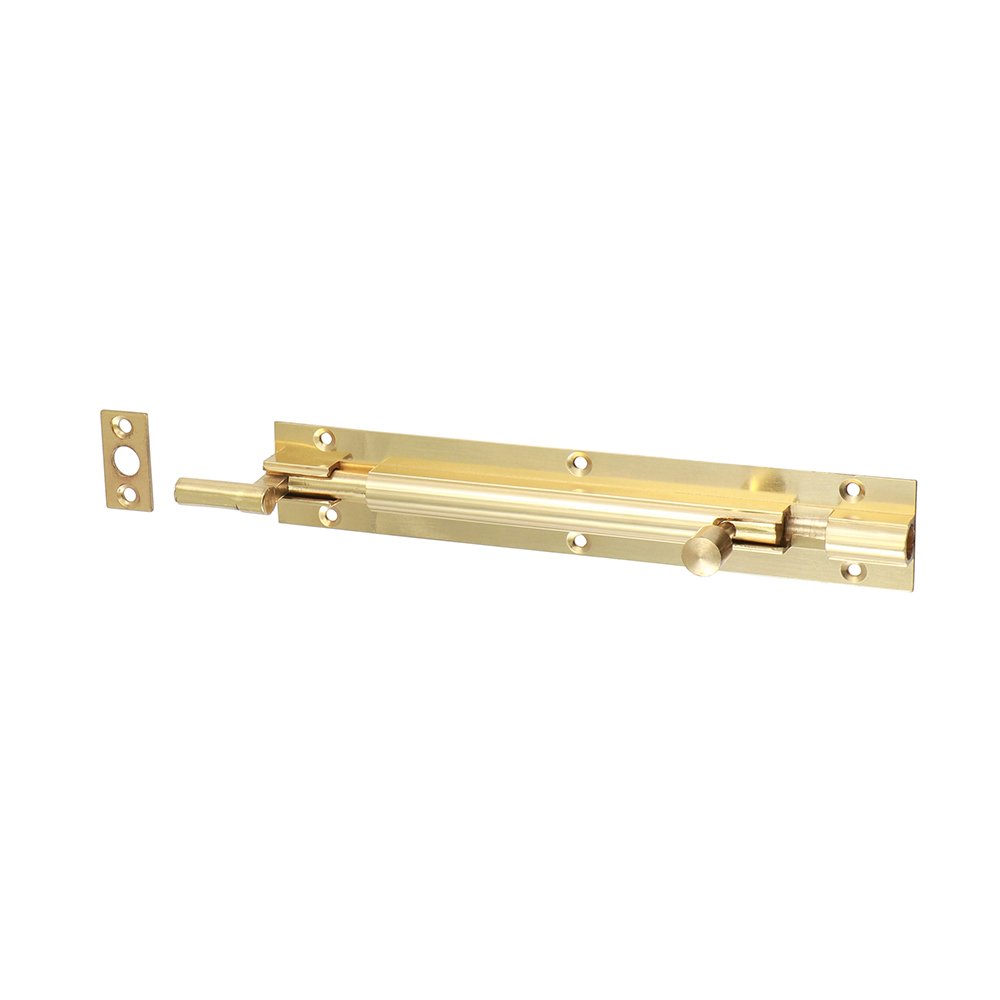 Necked Barrel Bolt - Polished Brass