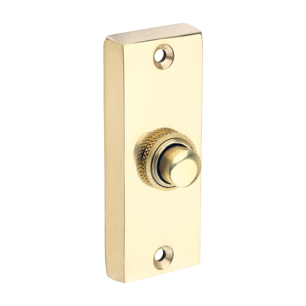 Traditional Door Bell Push - Polished Brass