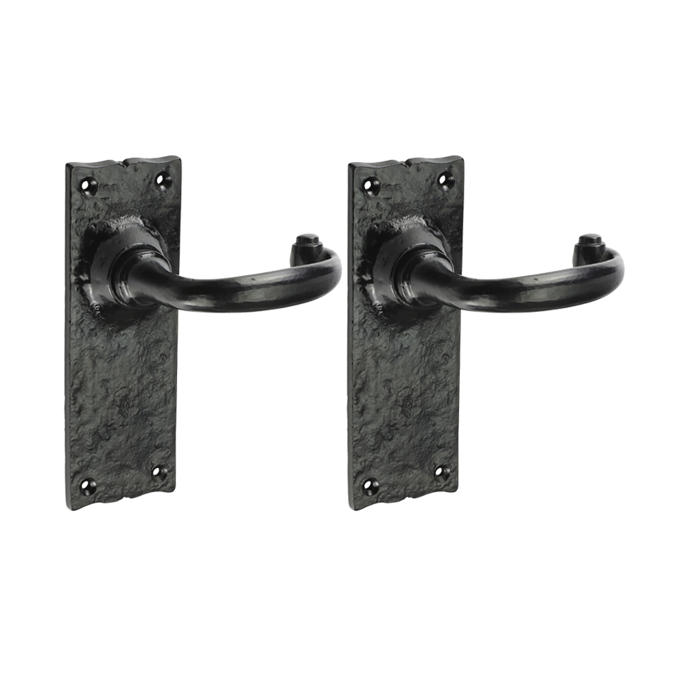 Traditional Lever Latch Handles - Antique Black