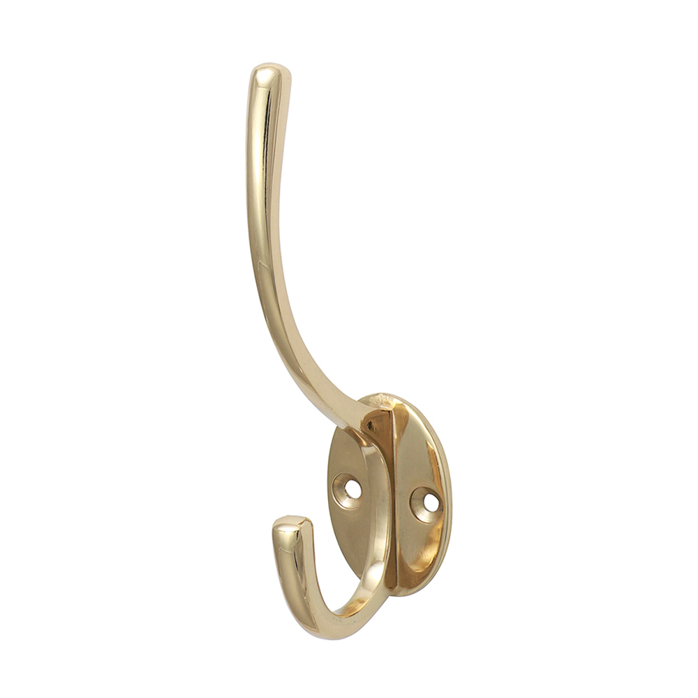 Hat & Coat Hook - Polished Brass