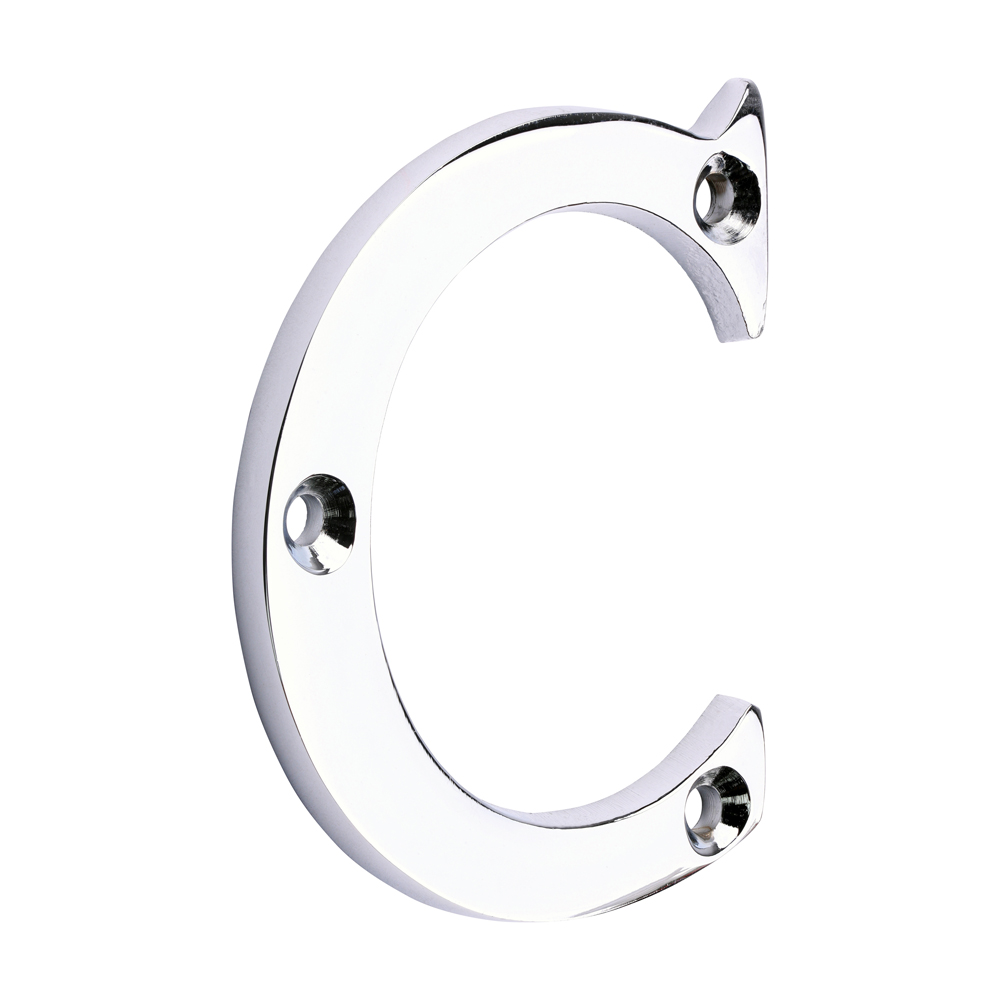 Door Letter C - Polished Chrome