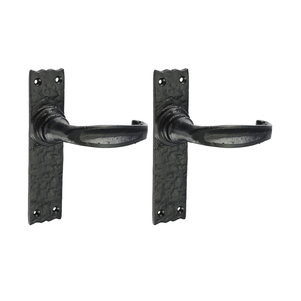 Narrow Style Lever Latch Handles - Antique Black