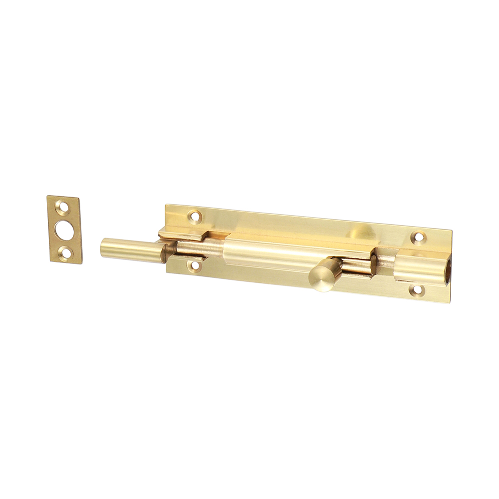 Necked Barrel Bolt - Polished Brass