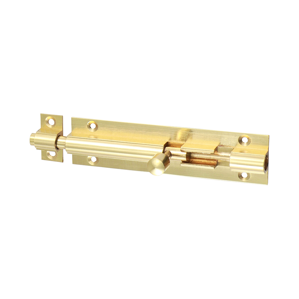 Straight Barrel Bolt - Polished Brass