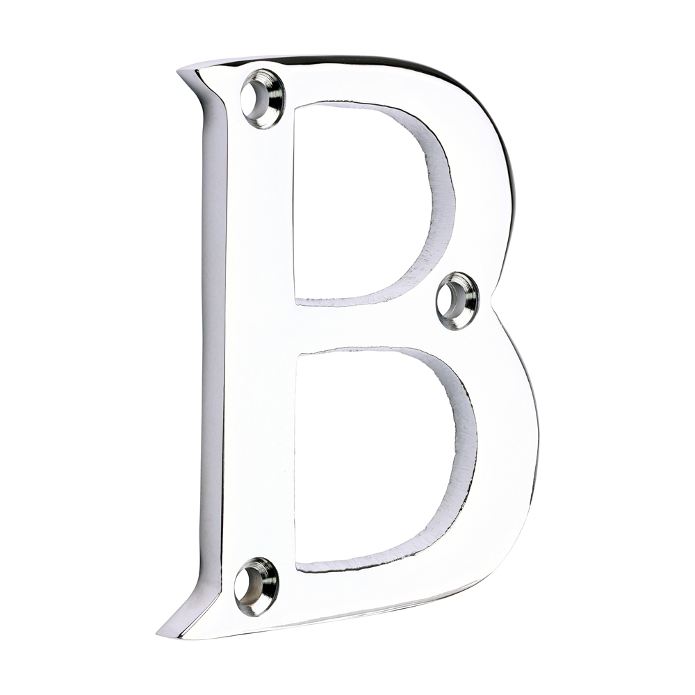 Door Letter B - Polished Chrome