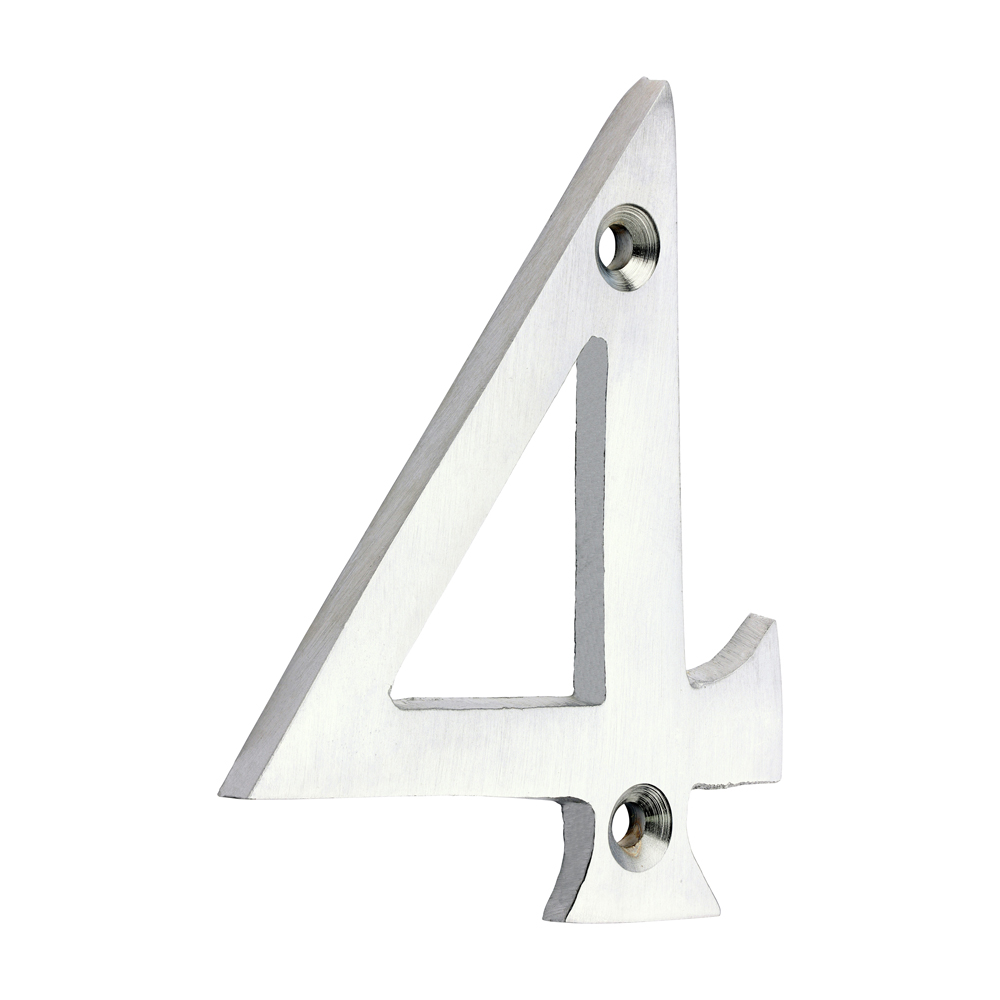 Picture of Door Numeral 4 - Satin Chrome