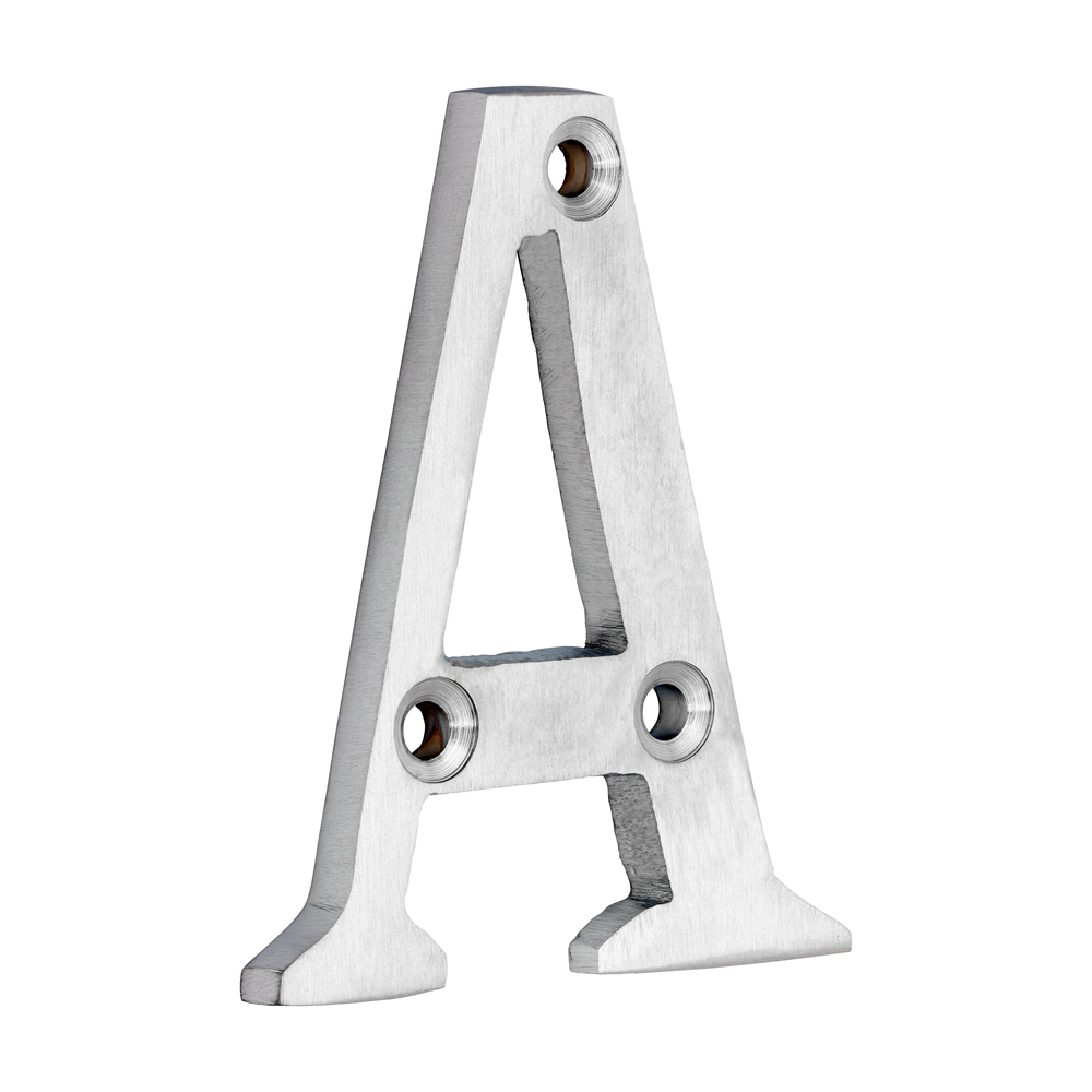 Picture of Door Letter A - Satin Chrome