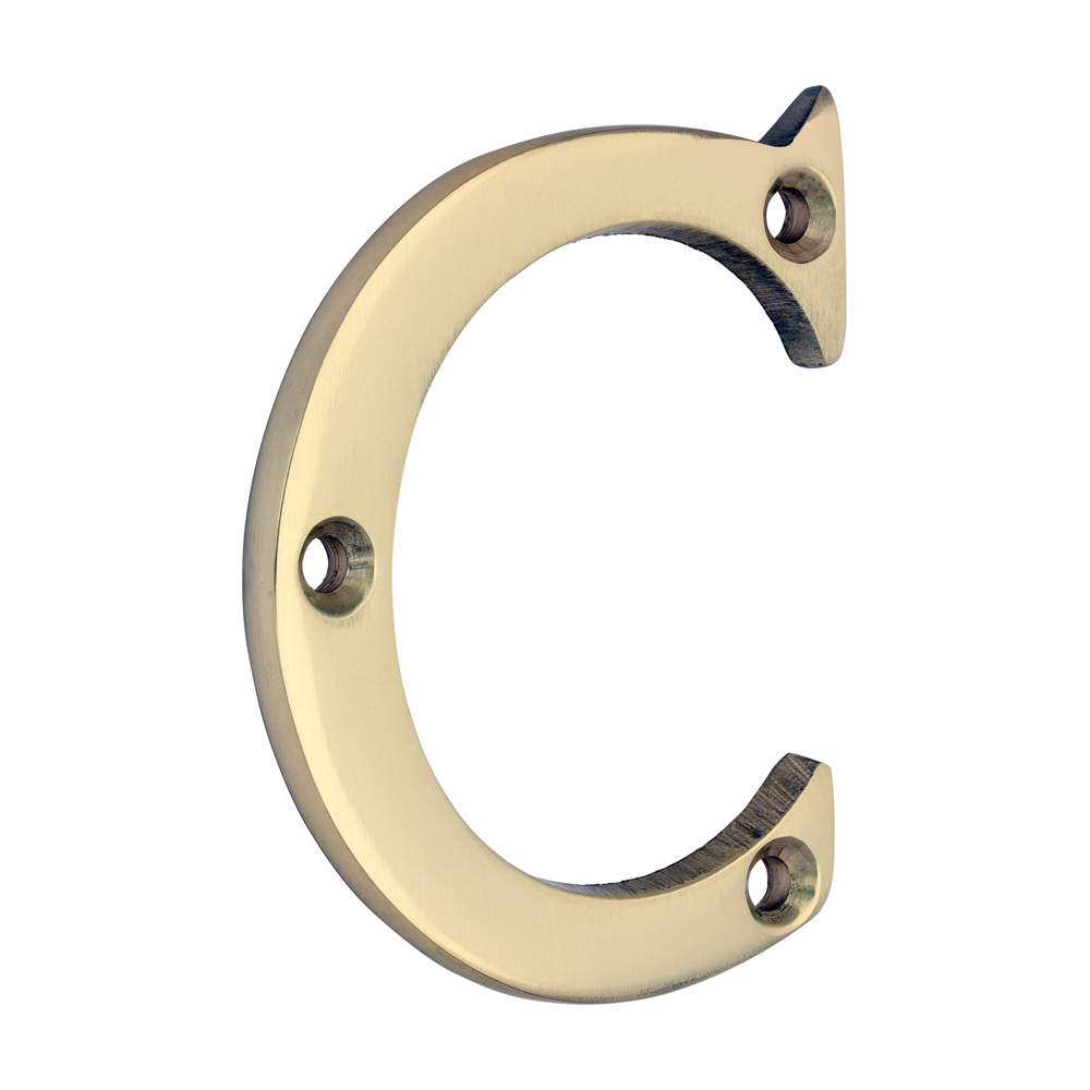 Picture of Door Letter C - Polished Brass